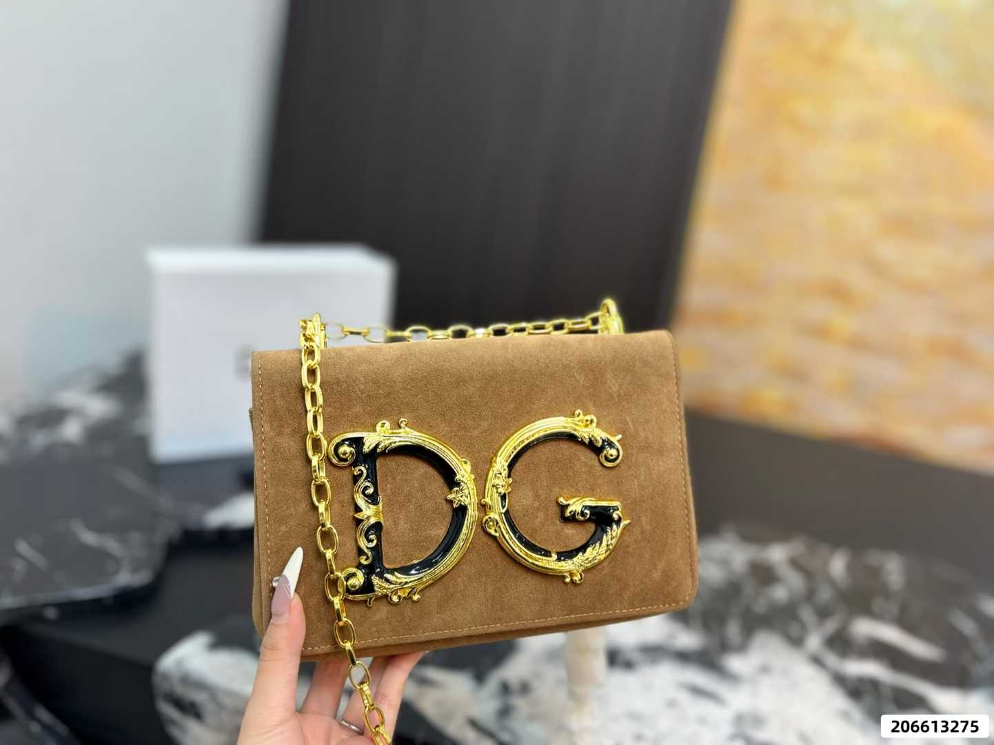 Luxury Statement Chain Shoulder Bag/ animal print