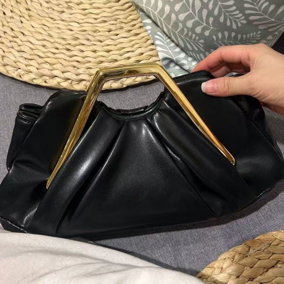 Luxury Pleated Handle Handbag