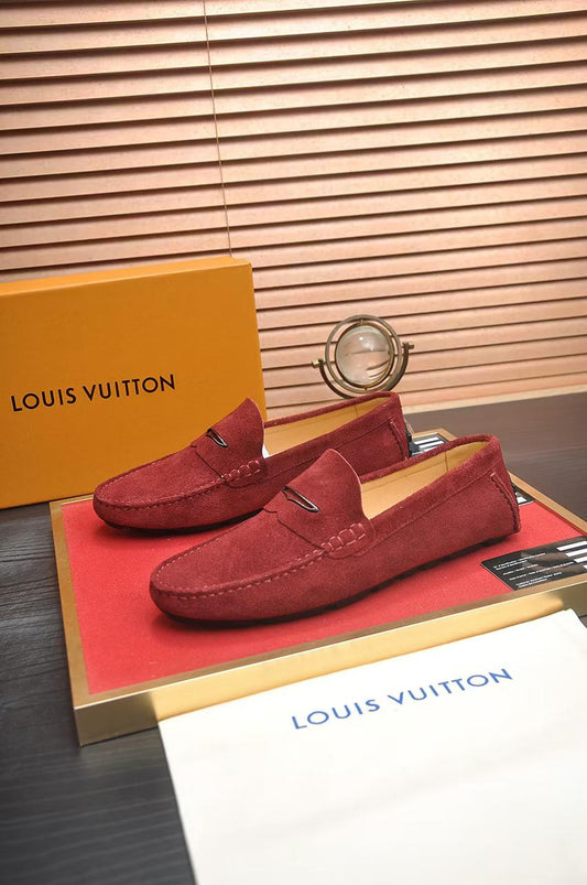 Luxury Monogram Leather Loafers – Classic Comfort & Style