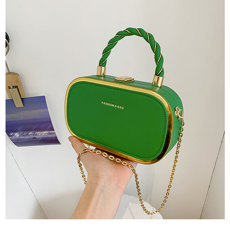 Chic Mini Handbag with Gold Accent