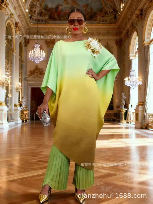 👗 Elegant Ombre Kaftan Maxi Dress