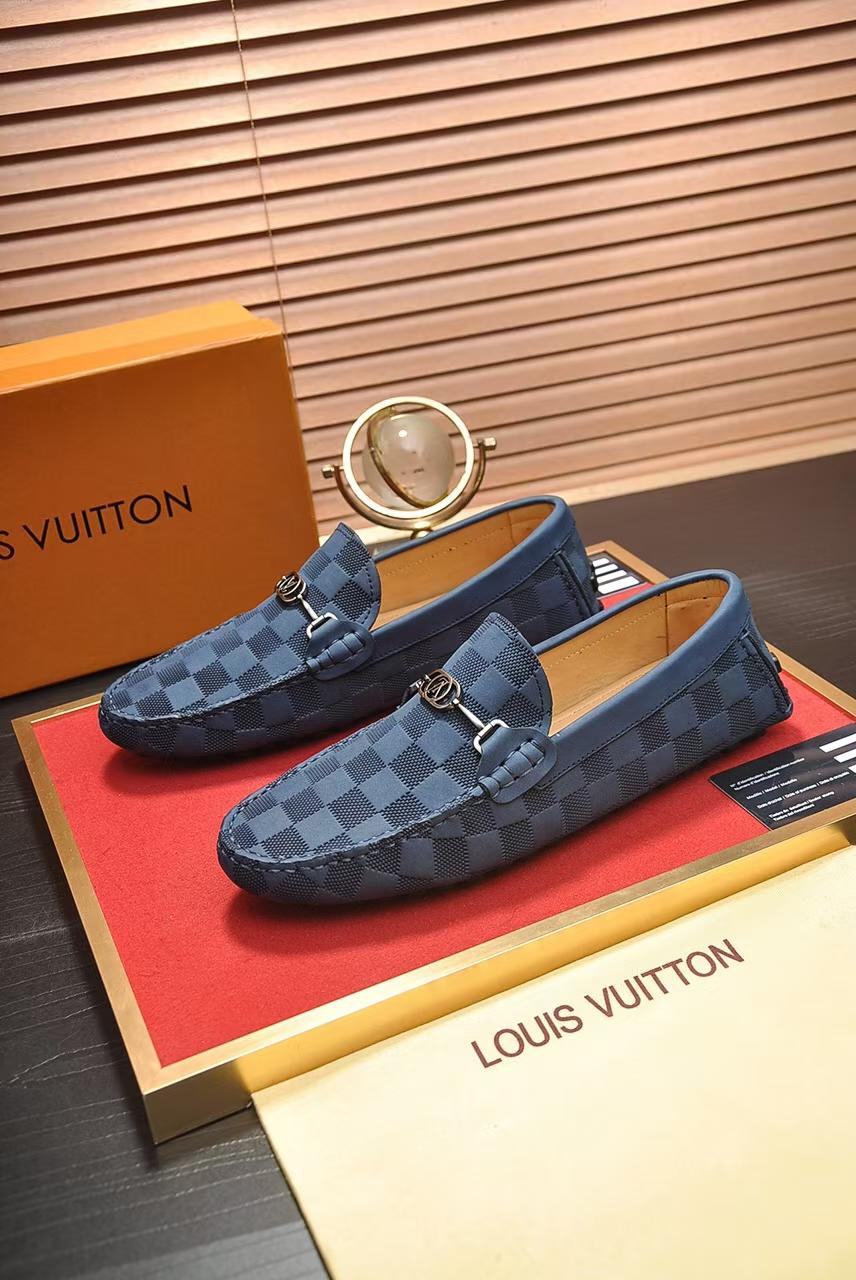 Luxury Monogram Leather Loafers – Classic Comfort & Style