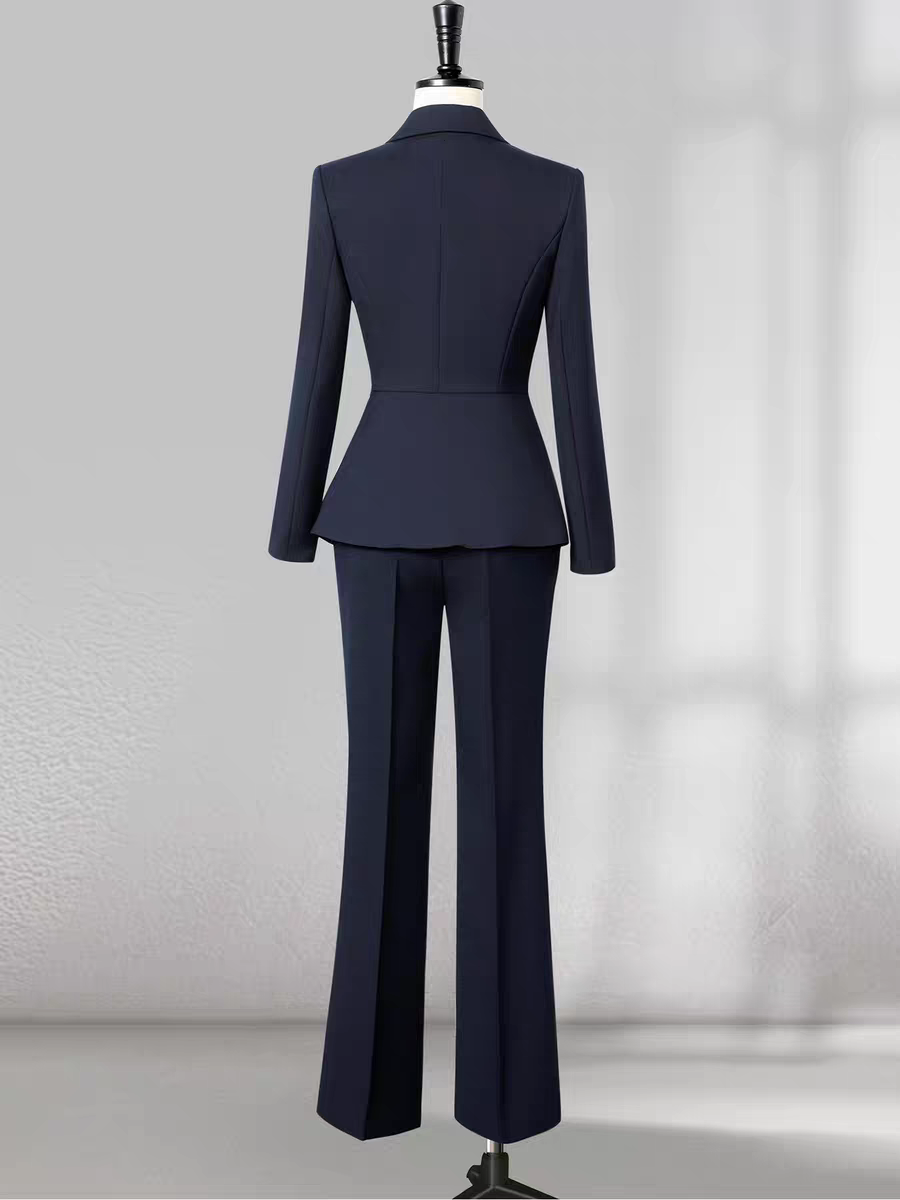Elegant Asymmetrical Blazer & Trouser/Skirt Set