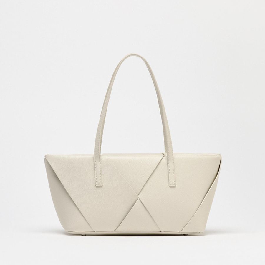 Classic Geometric Leather Tote Bag